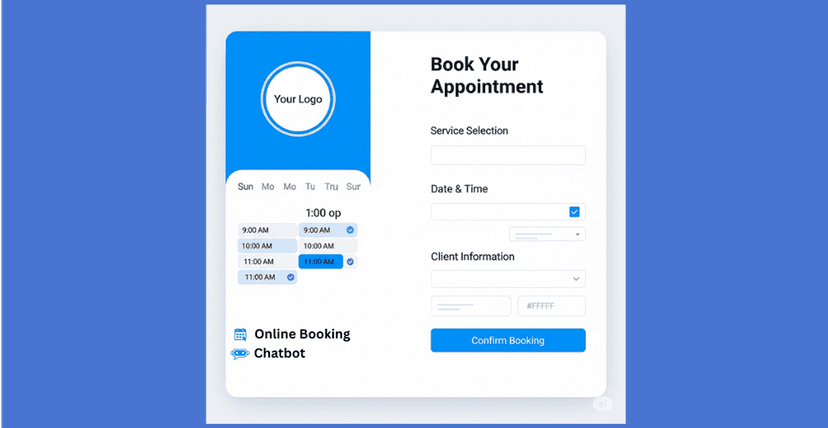 Website booking widget